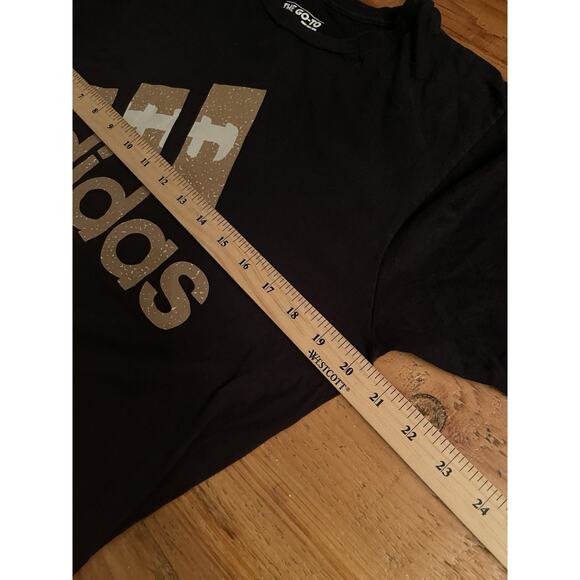 Adidas Classic Three Stripe Logo Med Black The Go-To Tee Shirt Football Desig - Picture 5 of 7